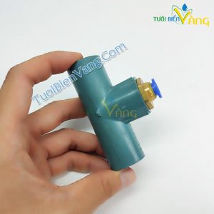 Tê thu ống nhựa pvc 21mm về ống phun sương 8mm